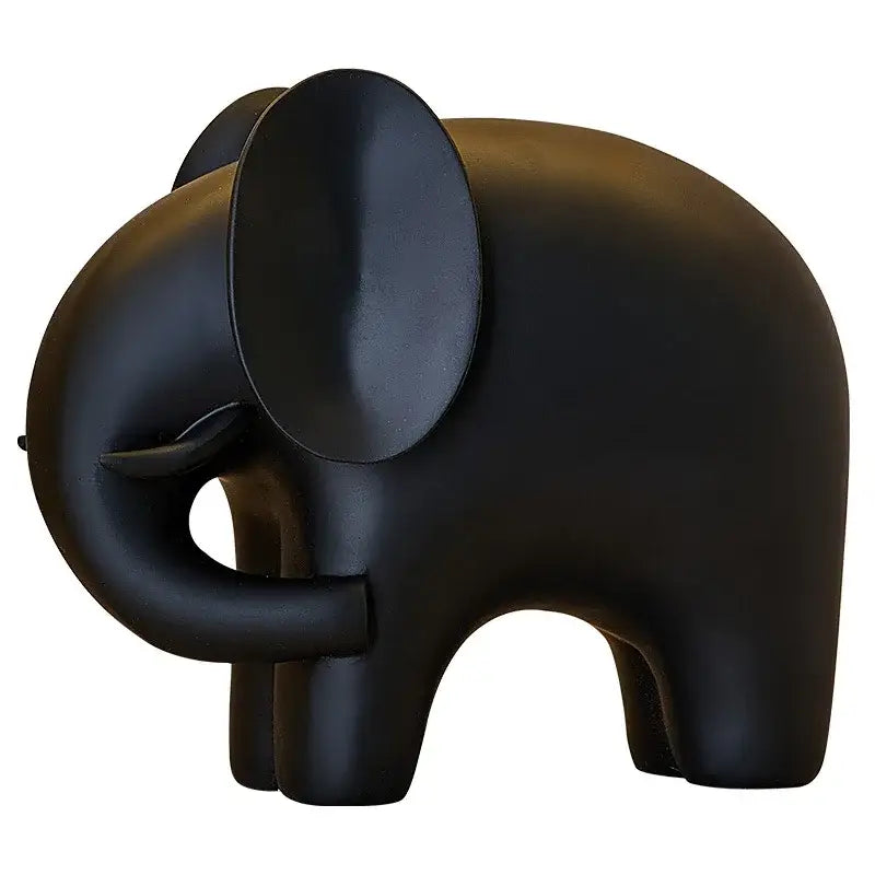 Nordic matte white elephant resin statue living room decor figurine