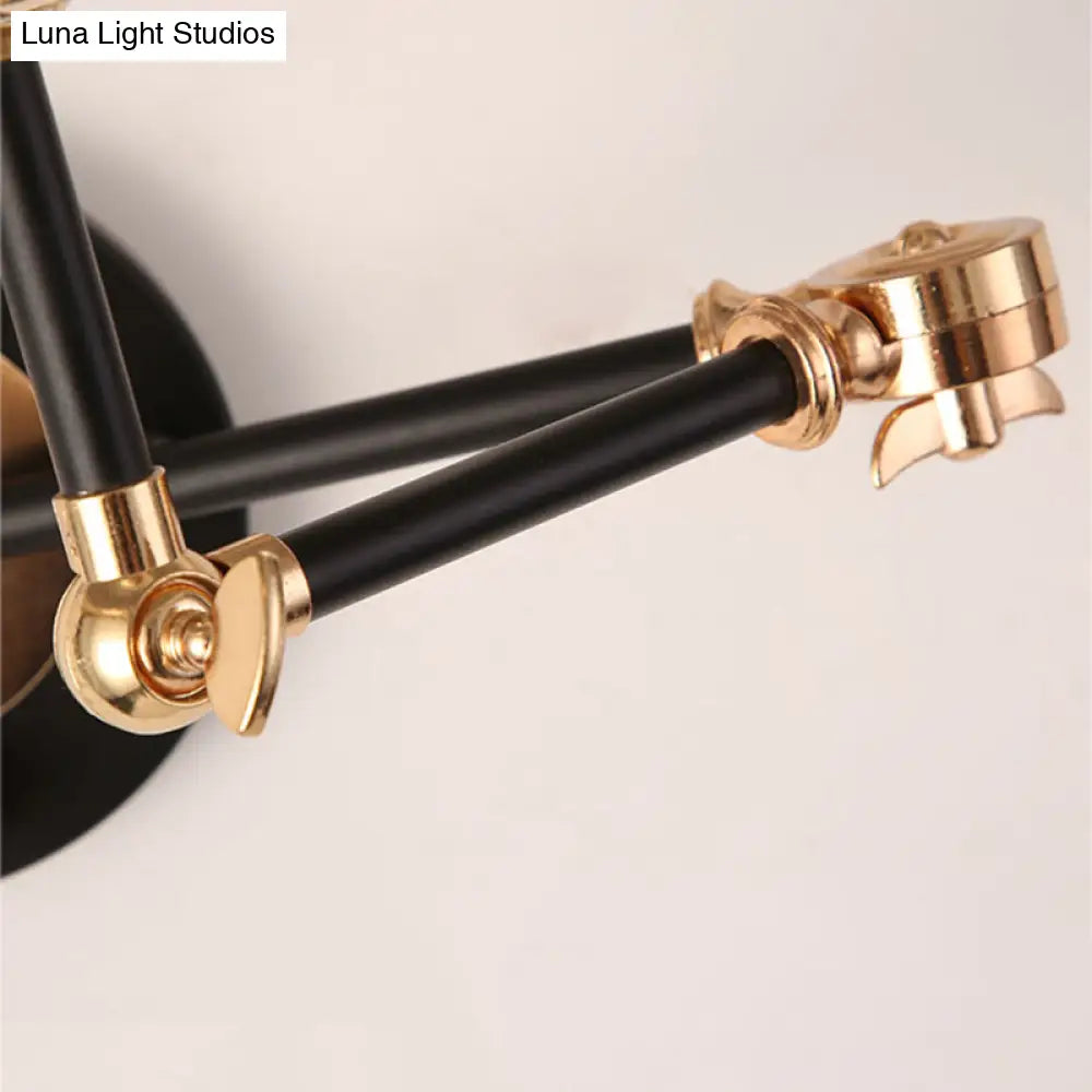 DecorBites™ Nordic Metal Cone Wall Light - 10" W Indoor Lamp with Swing Arm, Gold Finish