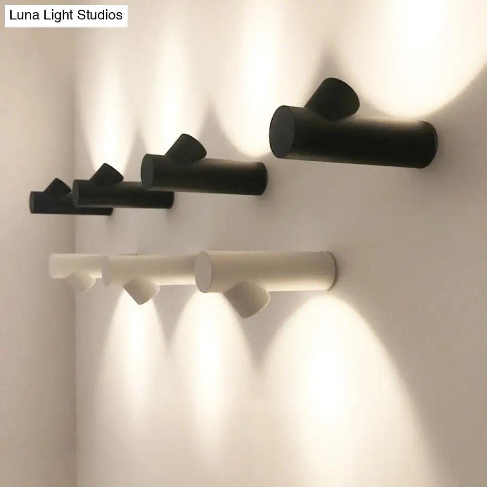 DecorBites™ Nordic Metal LED Wall Sconce in Black/Grey/White - Bedside Lighting Solutions