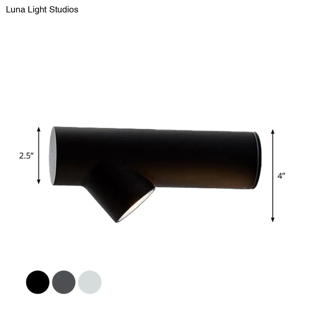 DecorBites™ Nordic Metal LED Wall Sconce in Black/Grey/White - Bedside Lighting Solutions