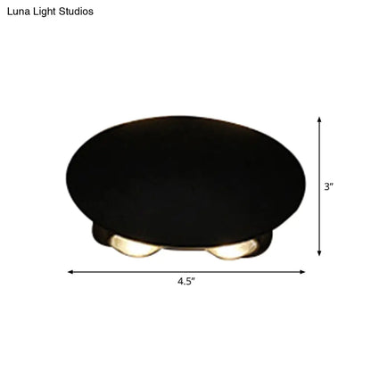 DecorBites™ Nordic Metallic Mini Wall Light - Ellipse/Curve/Honeycomb Design - 4/6-Bulb LED Wall Washer Sconce in Black for Hallways