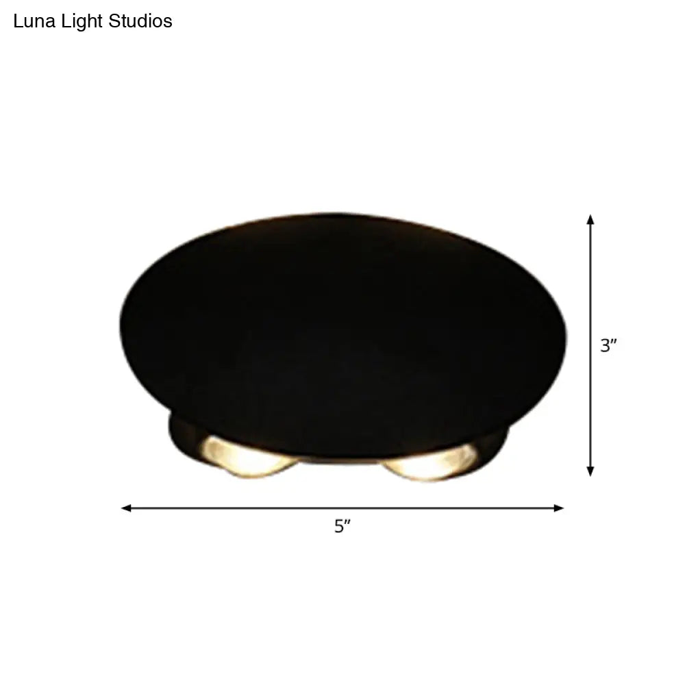 DecorBites™ Nordic Metallic Mini Wall Light - Ellipse/Curve/Honeycomb Design - 4/6-Bulb LED Wall Washer Sconce in Black for Hallways