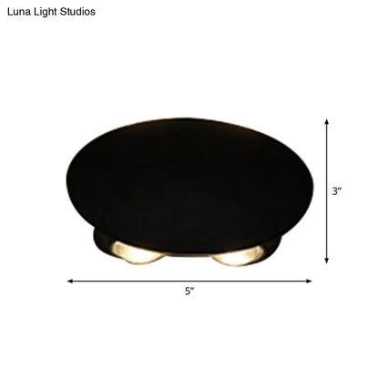 DecorBites™ Nordic Metallic Mini Wall Light - Ellipse/Curve/Honeycomb Design - 4/6-Bulb LED Wall Washer Sconce in Black for Hallways
