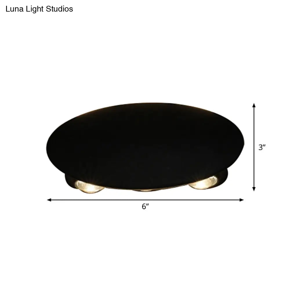 DecorBites™ Nordic Metallic Mini Wall Light - Ellipse/Curve/Honeycomb Design - 4/6-Bulb LED Wall Washer Sconce in Black for Hallways