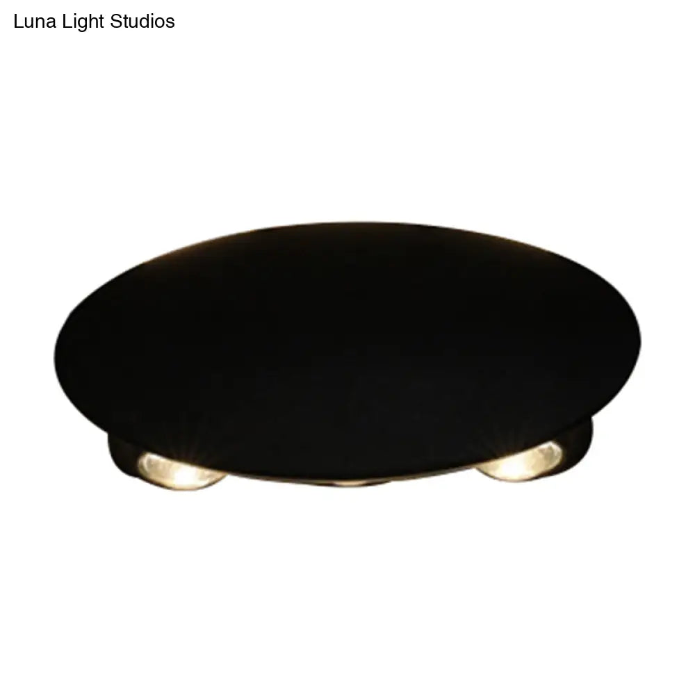 DecorBites™ Nordic Metallic Mini Wall Light - Ellipse/Curve/Honeycomb Design - 4/6-Bulb LED Wall Washer Sconce in Black for Hallways