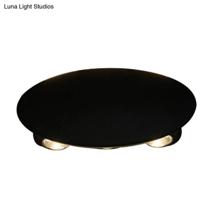 DecorBites™ Nordic Metallic Mini Wall Light - Ellipse/Curve/Honeycomb Design - 4/6-Bulb LED Wall Washer Sconce in Black for Hallways