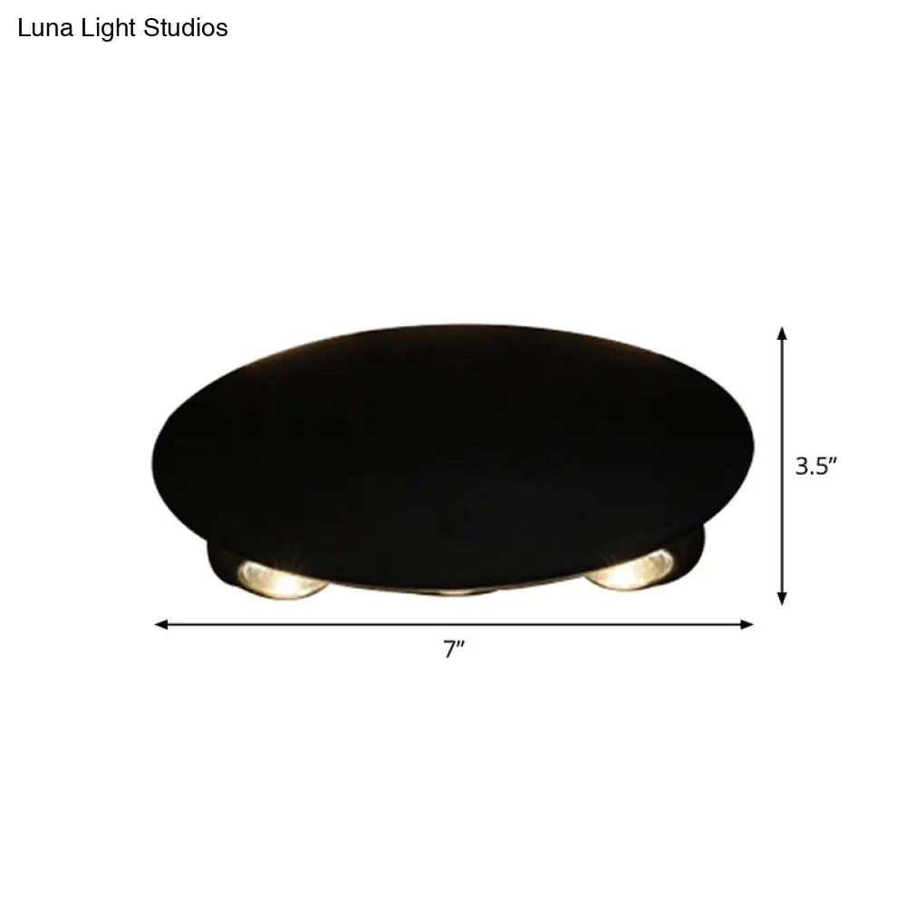 DecorBites™ Nordic Metallic Mini Wall Light - Ellipse/Curve/Honeycomb Design - 4/6-Bulb LED Wall Washer Sconce in Black for Hallways