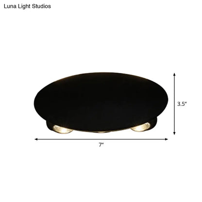 DecorBites™ Nordic Metallic Mini Wall Light - Ellipse/Curve/Honeycomb Design - 4/6-Bulb LED Wall Washer Sconce in Black for Hallways