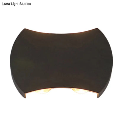 DecorBites™ Nordic Metallic Mini Wall Light - Ellipse/Curve/Honeycomb Design - 4/6-Bulb LED Wall Washer Sconce in Black for Hallways