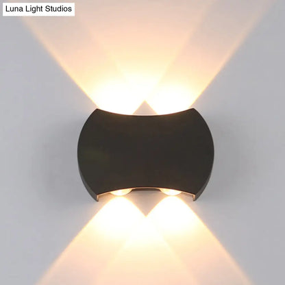 DecorBites™ Nordic Metallic Mini Wall Light - Ellipse/Curve/Honeycomb Design - 4/6-Bulb LED Wall Washer Sconce in Black for Hallways