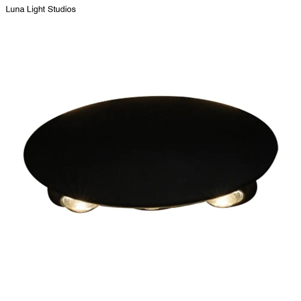 DecorBites™ Nordic Metallic Mini Wall Light - Ellipse/Curve/Honeycomb Design - 4/6-Bulb LED Wall Washer Sconce in Black for Hallways