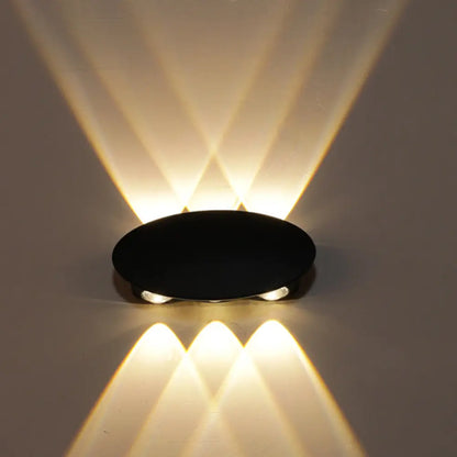 DecorBites™ Nordic Metallic Mini Wall Light - Ellipse/Curve/Honeycomb Design - 4/6-Bulb LED Wall Washer Sconce in Black for Hallways