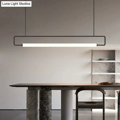 DecorBites™ Nordic Minimalist Bar Hanging Rectangular Frame Pendant Light