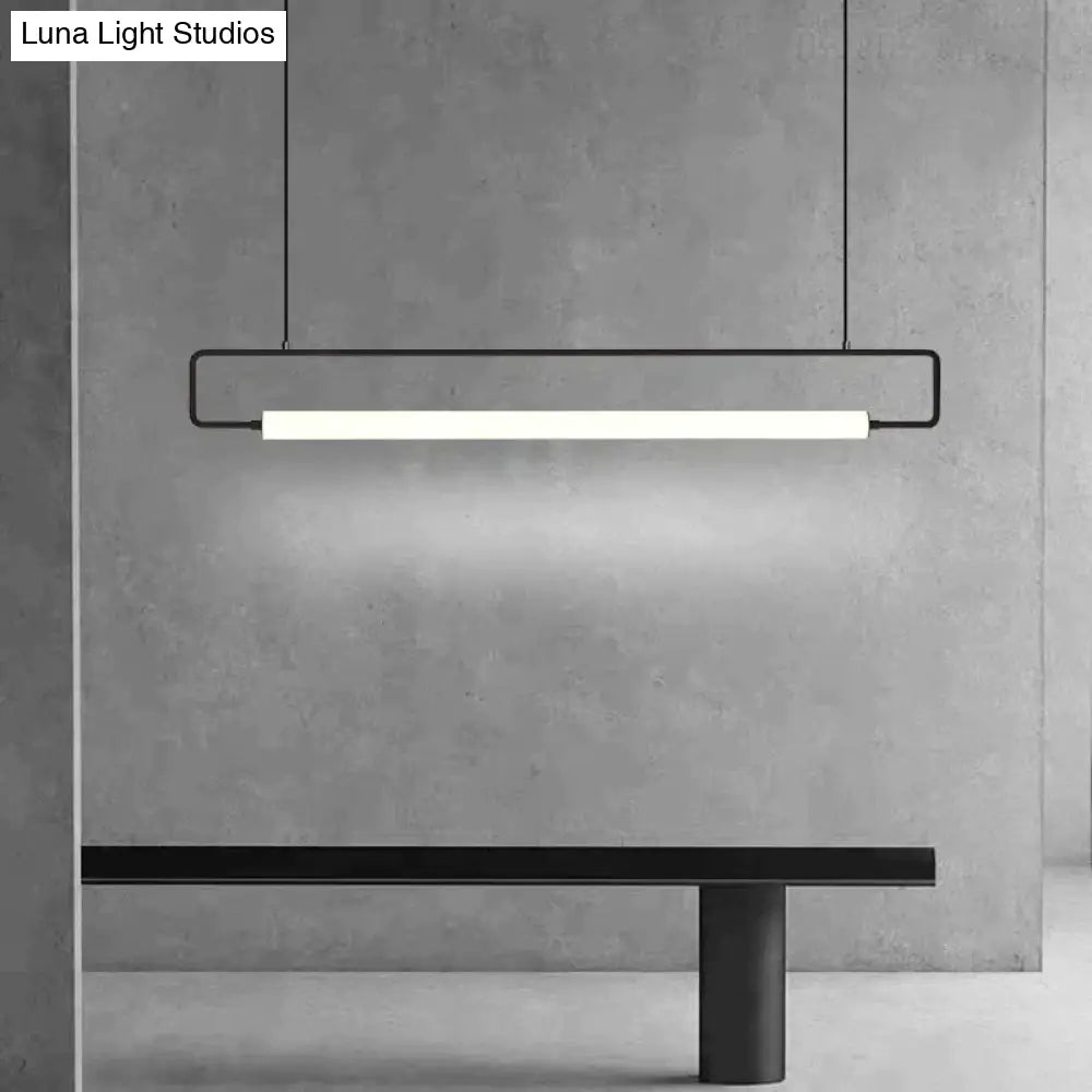 DecorBites™ Nordic Minimalist Bar Hanging Rectangular Frame Pendant Light