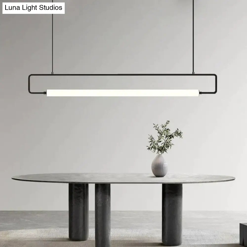 DecorBites™ Nordic Minimalist Bar Hanging Rectangular Frame Pendant Light