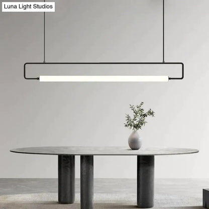 DecorBites™ Nordic Minimalist Bar Hanging Rectangular Frame Pendant Light