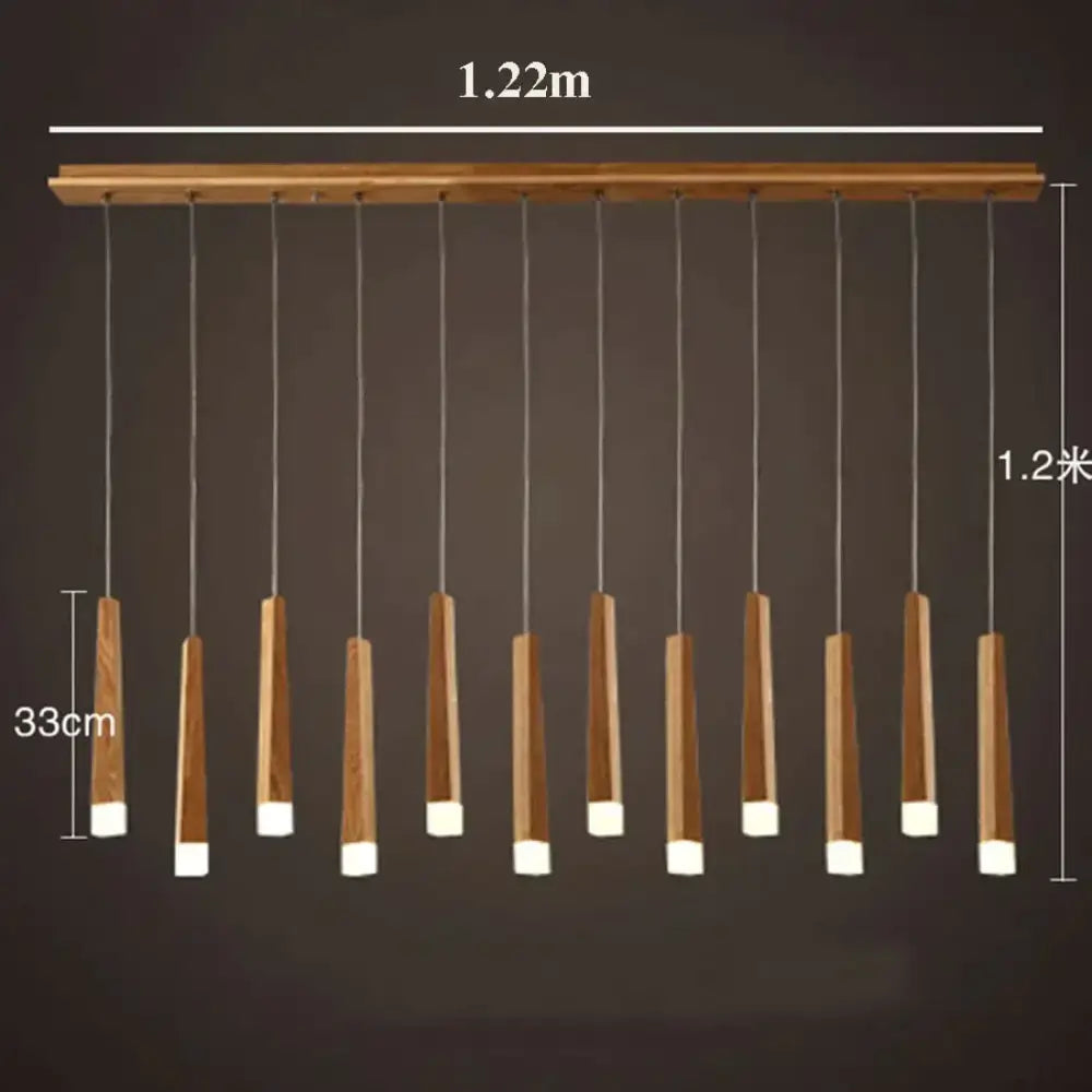 Nordic minimalist wood art pendant lamp for dining room