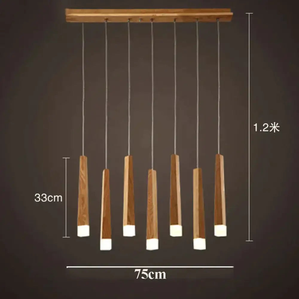 Nordic minimalist wood art pendant lamp for dining room