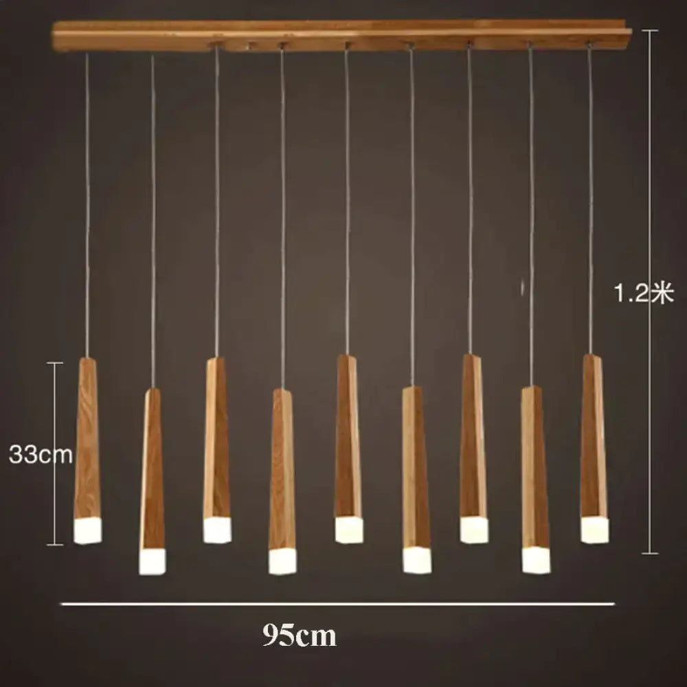 Nordic minimalist wood art pendant lamp for dining room