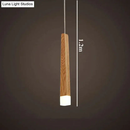 Nordic minimalist wood art pendant lamp for dining room