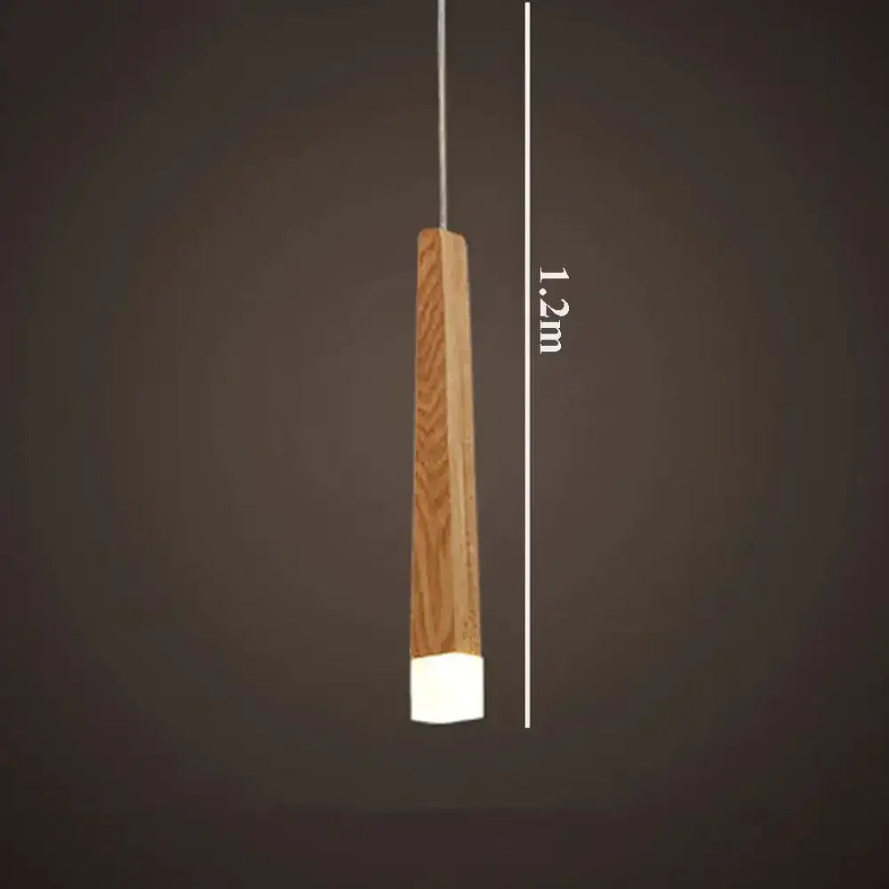 Nordic minimalist wood art pendant lamp for dining room