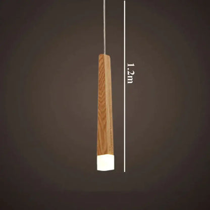 Nordic minimalist wood art pendant lamp for dining room