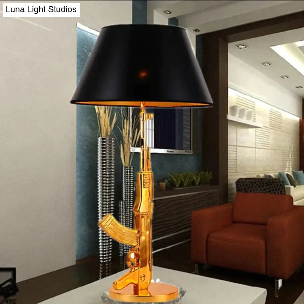 DecorBites™ Nordic Modern AK47 Gun_Lounge Silvery Gold Lustre Bedroom Lamp LED Floor Lamps Kids Children Room Fixtures Home Loft Decor