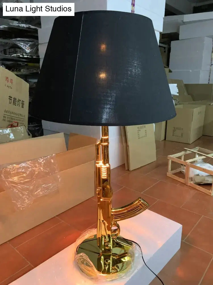 DecorBites™ Nordic Modern AK47 Gun_Lounge Silvery Gold Lustre Bedroom Lamp LED Floor Lamps Kids Children Room Fixtures Home Loft Decor