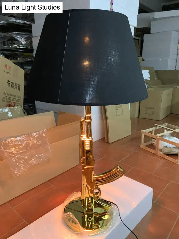 DecorBites™ Nordic Modern AK47 Gun_Lounge Silvery Gold Lustre Bedroom Lamp LED Floor Lamps Kids Children Room Fixtures Home Loft Decor