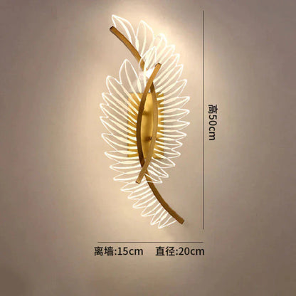 DecorBites™ Nordic modern art bedside feather LED Wall Lamp
