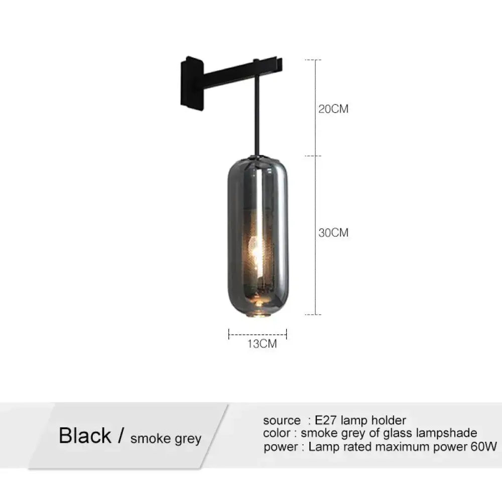 Nordic modern decor brass and glass wall lamp for bedroom