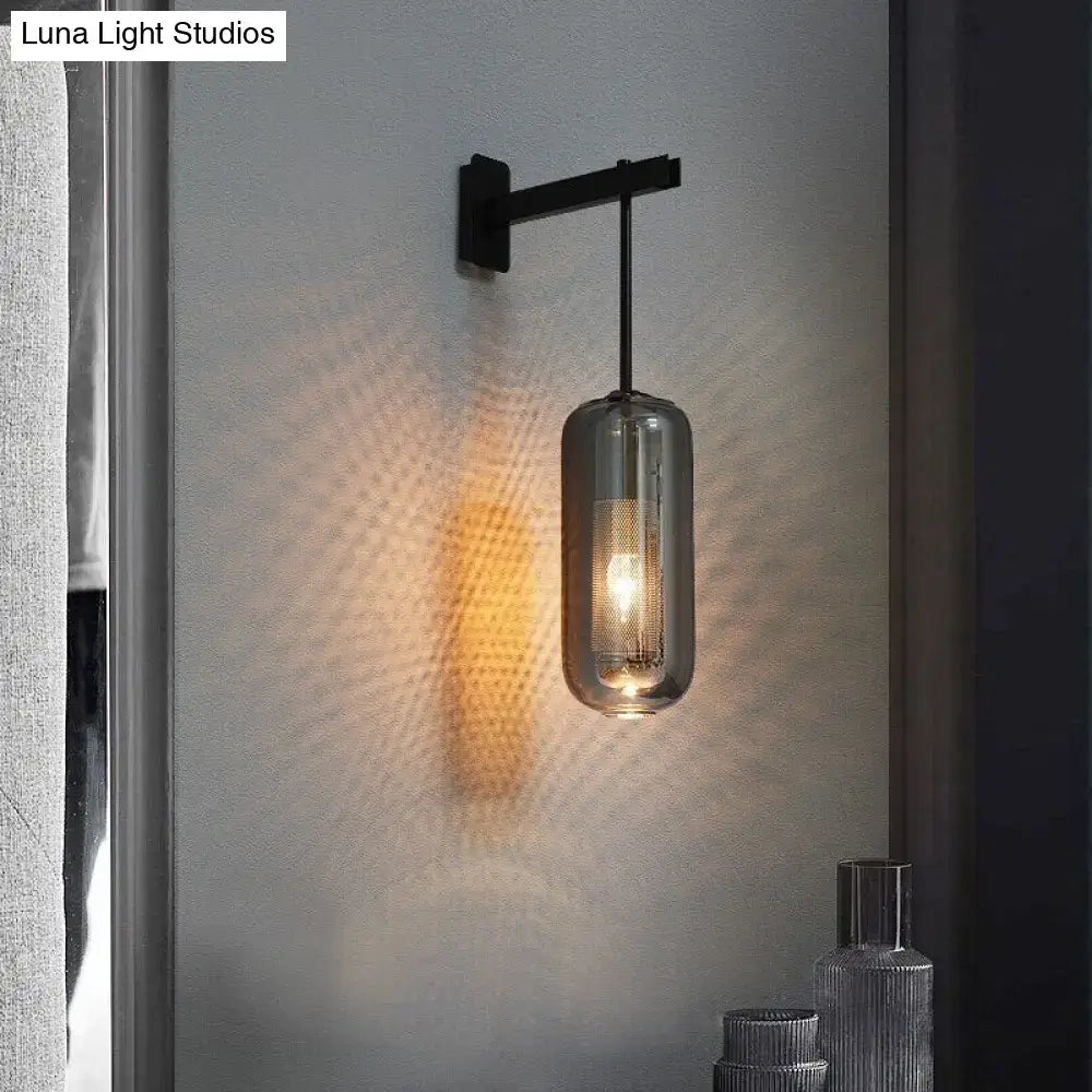 Nordic modern decor brass and glass wall lamp for bedroom