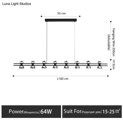 DecorBites™ Nordic modern minimalist light luxury bar LED strip lamp kitchen island table Light fixture