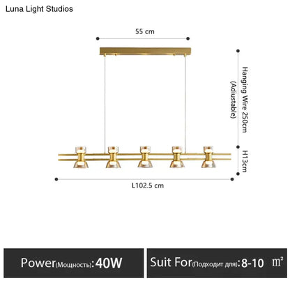 DecorBites™ Nordic modern minimalist light luxury bar LED strip lamp kitchen island table Light fixture