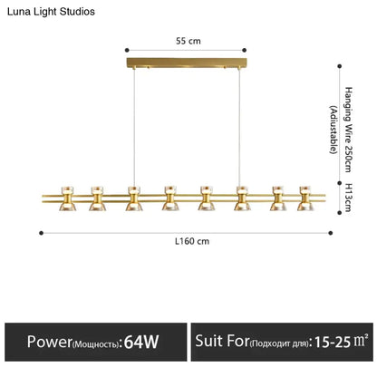 DecorBites™ Nordic modern minimalist light luxury bar LED strip lamp kitchen island table Light fixture