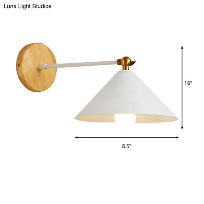 DecorBites™ Nordic Modern Rotatable Pyramid Wall Lighting in White, Metallic Sconce Light for Bedroom