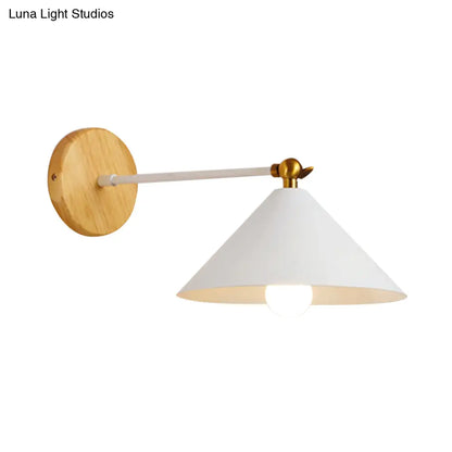 DecorBites™ Nordic Modern Rotatable Pyramid Wall Lighting in White, Metallic Sconce Light for Bedroom