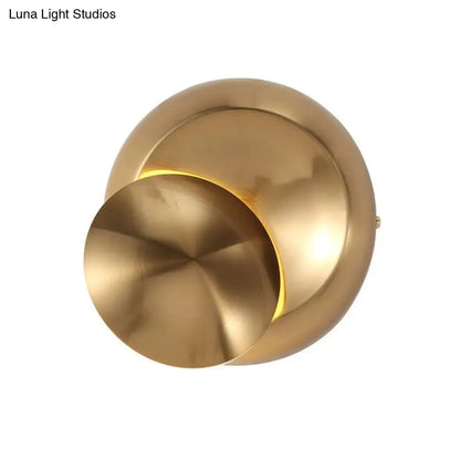 DecorBites™ Nordic Moon-shaped LED Sconce: Moveable Bedside Wall Light