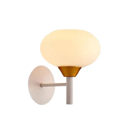 DecorBites™ Nordic Opal Glass Wall Sconce with White Bud Shape and 1 Bulb Mounting