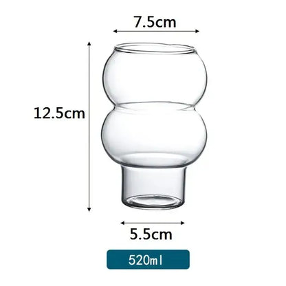 Nordic pink glass cocktail cups set dining room scalloped drinkware