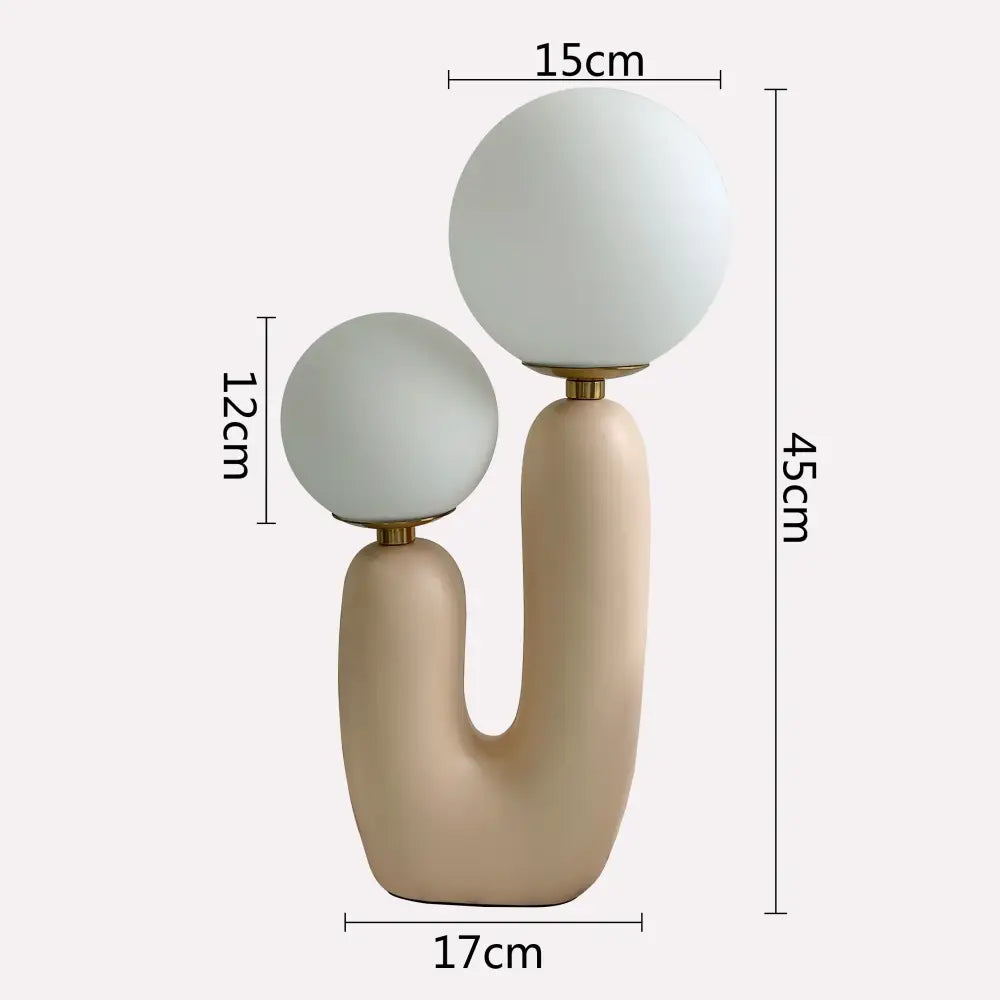 Nordic pink & green glass ball table lamp for bedroom decor