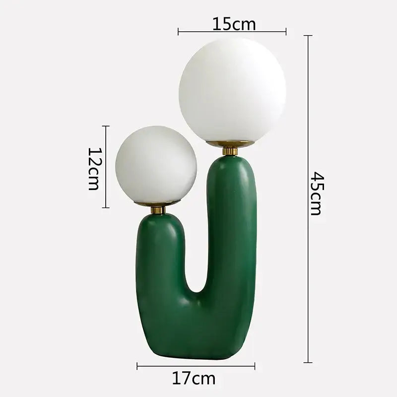 Nordic pink & green glass ball table lamp for bedroom decor
