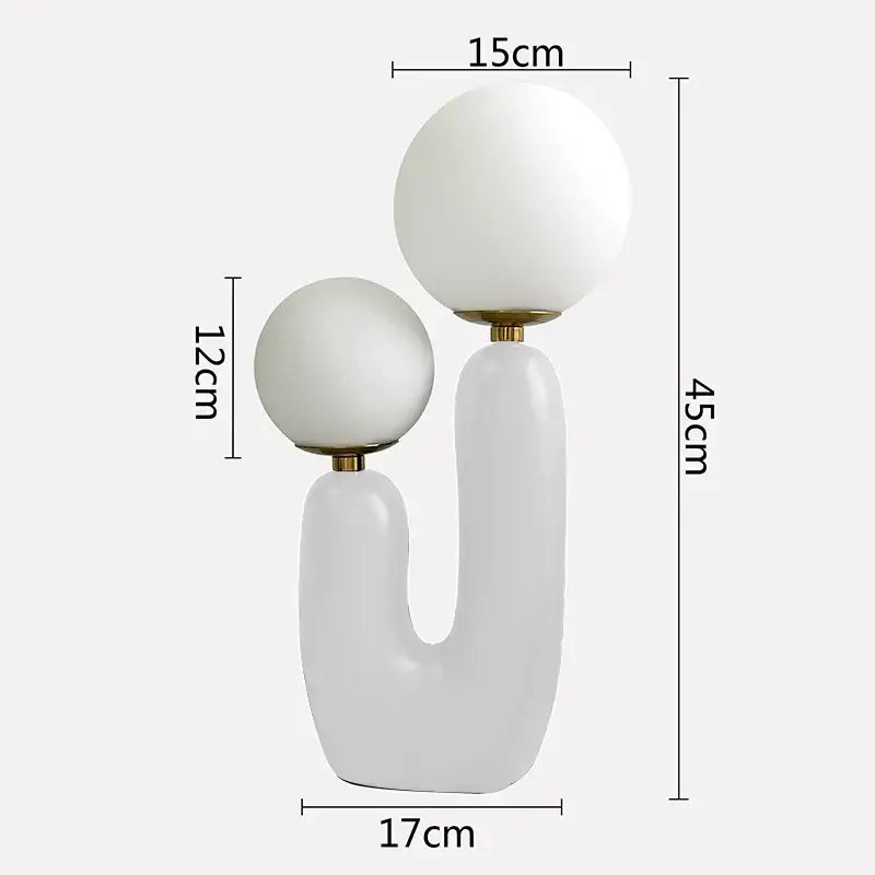 Nordic pink & green glass ball table lamp for bedroom decor