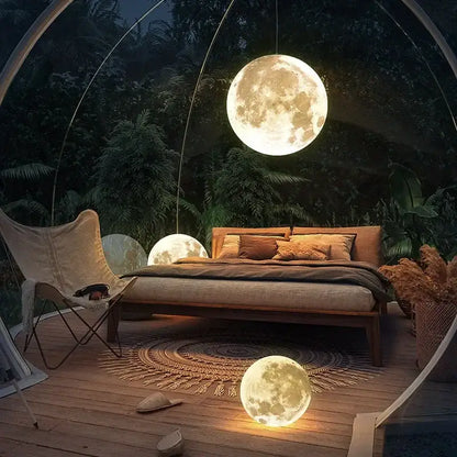 Nordic retro ball moon chandelier dining room pendant light