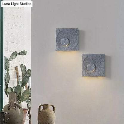 DecorBites™ Nordic Square LED Wall Sconce Light - Modern Cement Bedroom Lighting