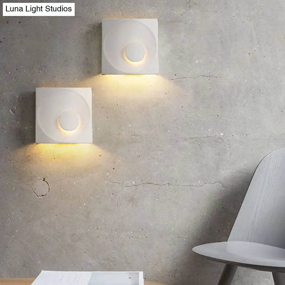 DecorBites™ Nordic Square LED Wall Sconce Light - Modern Cement Bedroom Lighting