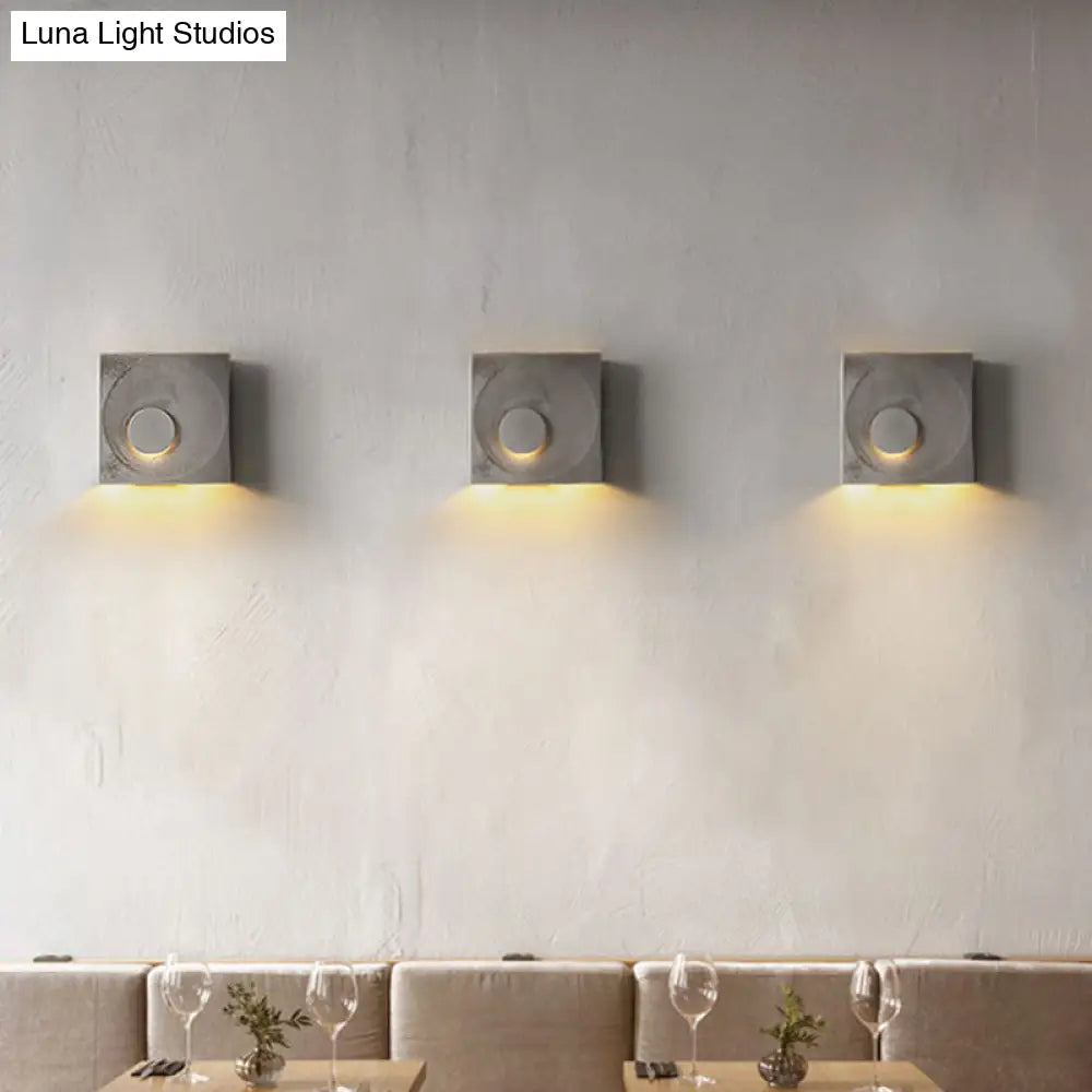 DecorBites™ Nordic Square LED Wall Sconce Light - Modern Cement Bedroom Lighting