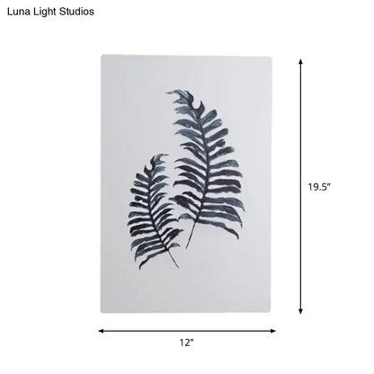 Nordic style banana leaf led wall art living room fixture
