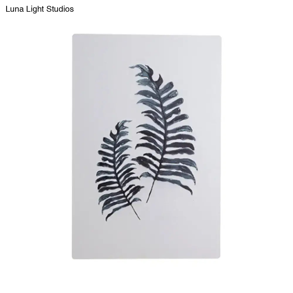 Nordic style banana leaf led wall art living room fixture