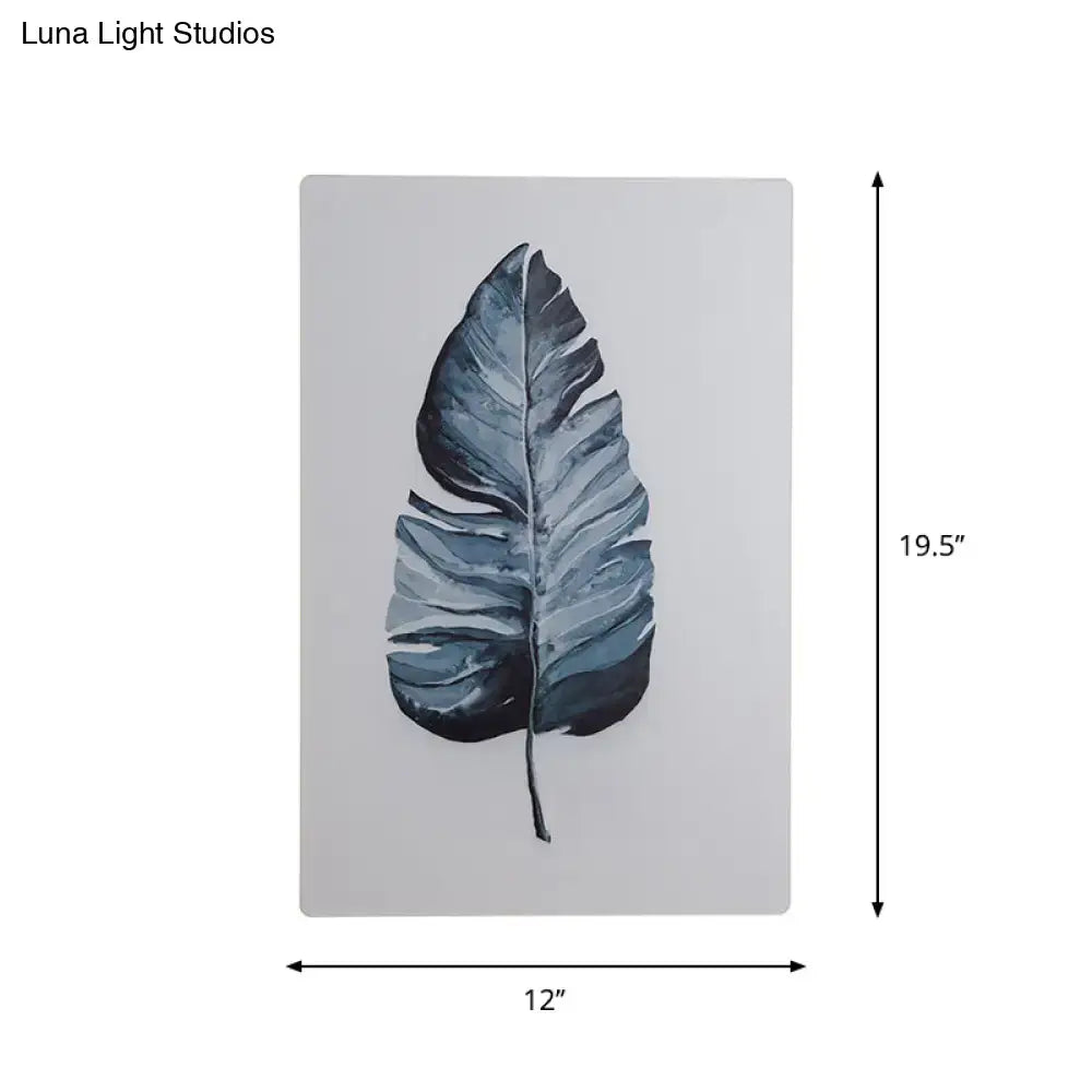 Nordic style banana leaf led wall art living room fixture